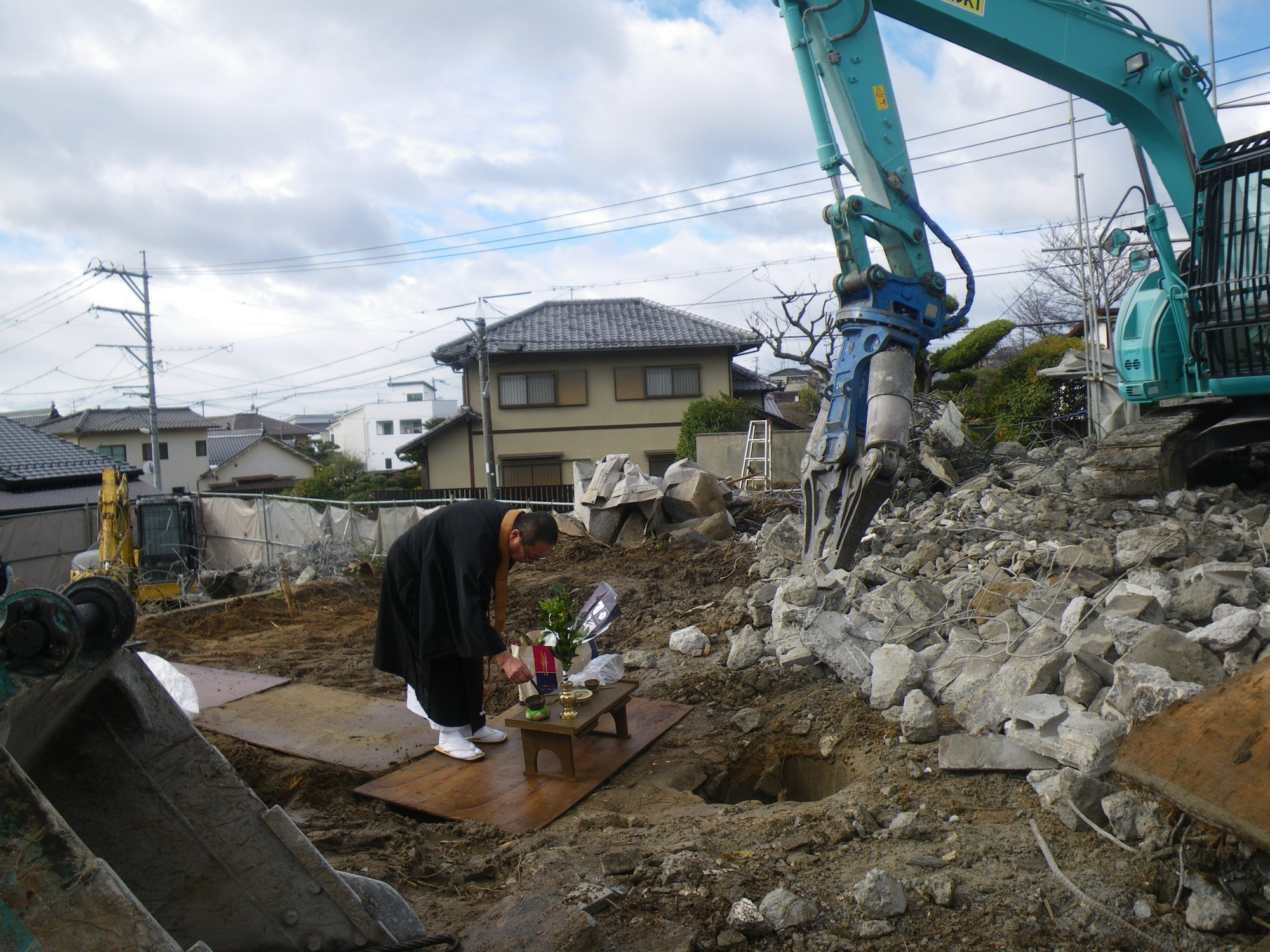 地中の確認